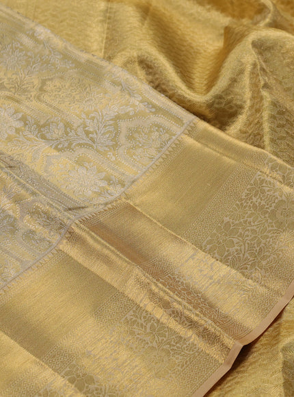 Gold &  Pure Kanchipuram Tissue Silk Saree