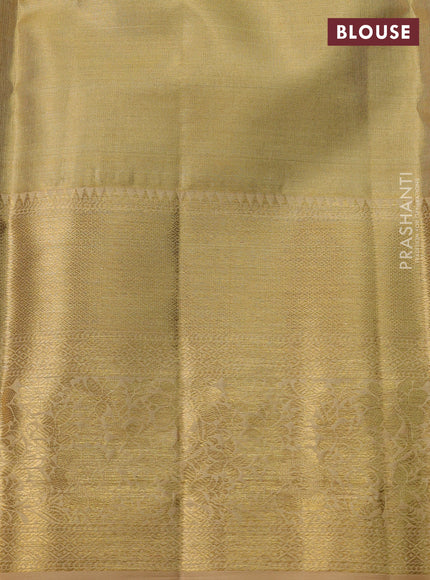 Gold &  Pure Kanchipuram Tissue Silk Saree