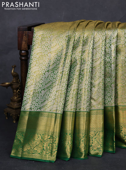 Green &  Pure Kanchipuram Tissue Silk Saree