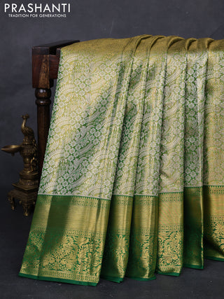 Green &  Pure Kanchipuram Tissue Silk Saree