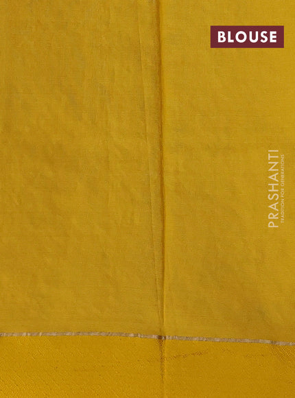 Mustard Pure Tussar Silk - Embroidery