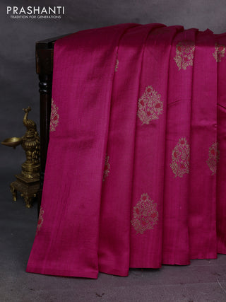 Pink Banarasi Raw Silk Saree - Buttas