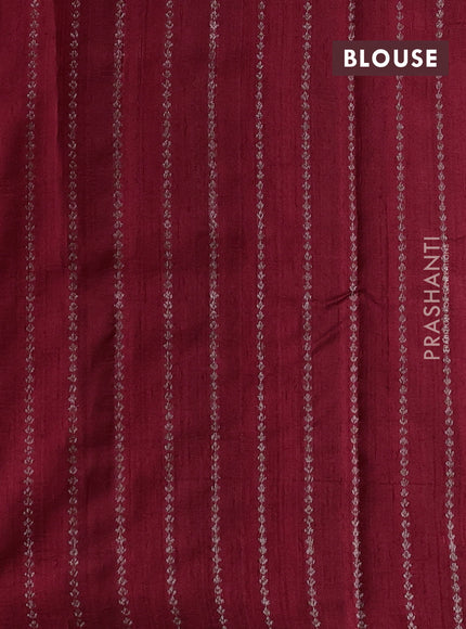 Red Banarasi Raw Silk Saree - Buttas