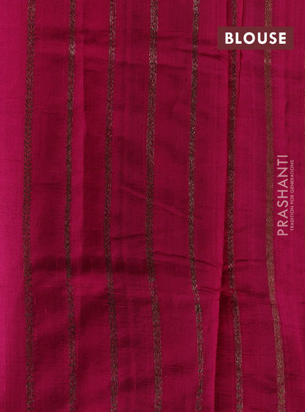 Brown & Pink Banarasi Raw Silk Saree - Buttas