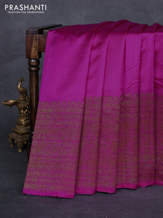 Pink & Red Banarasi Raw Silk Saree