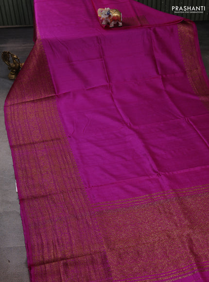 Pink & Red Banarasi Raw Silk Saree