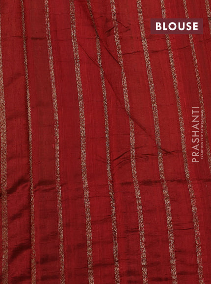 Lime Yellow & Maroon Banarasi Raw Silk Saree