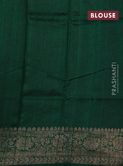 Pink & Green Banarasi Raw Silk Saree - Buttas