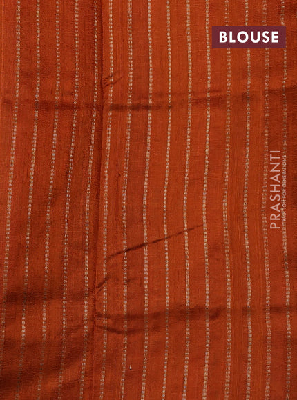 Red & Rust Banarasi Raw Silk Saree - Buttas