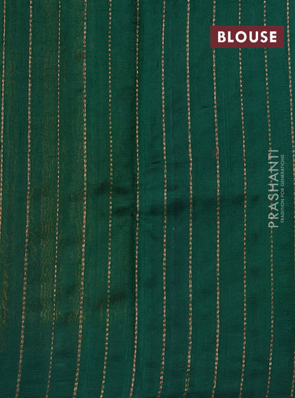 Yellow & Green Banarasi Raw Silk Saree - Buttas