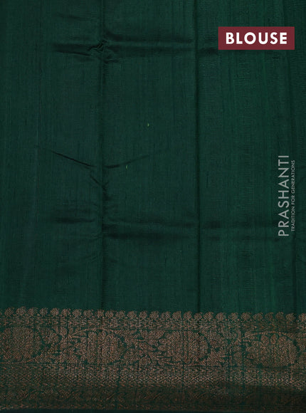 Purple & Green Banarasi Raw Silk Saree - Buttas