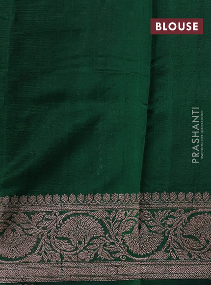 Purple & Green Banarasi Raw Silk Saree - Weaves