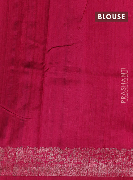 Brown & Pink Banarasi Raw Silk Saree - Buttas