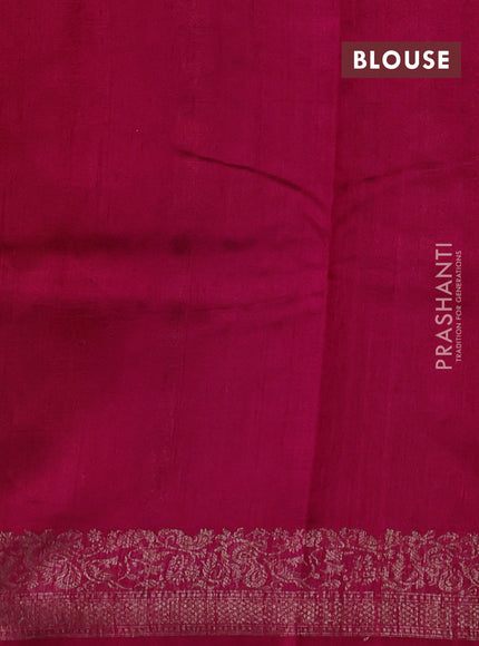 Rustic Orange & Pink Banarasi Raw Silk Saree - Buttas