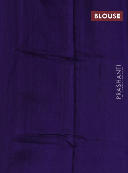 Purple & Blue Banarasi Raw Silk Saree - Buttas