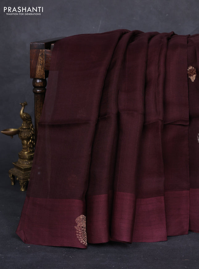 Wine Matka Tussar Silk - Buttas