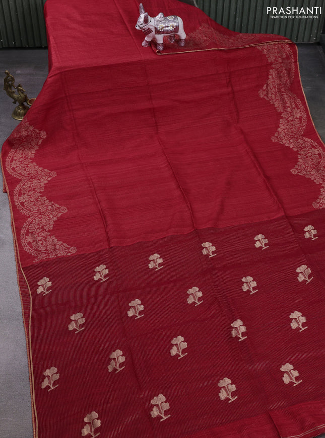 Red Matka Tussar Silk - Vairaosi
