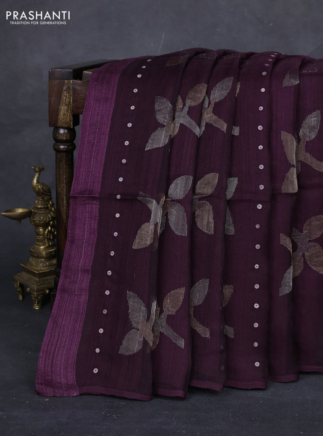 Wine Matka Tussar Silk - Jamdhani