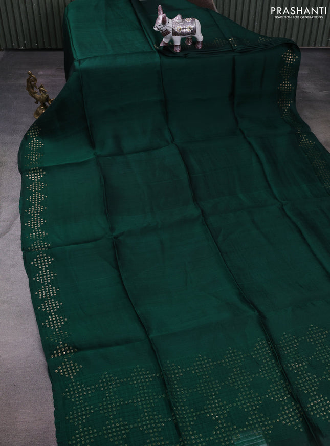 Green Matka Tussar Silk Saree