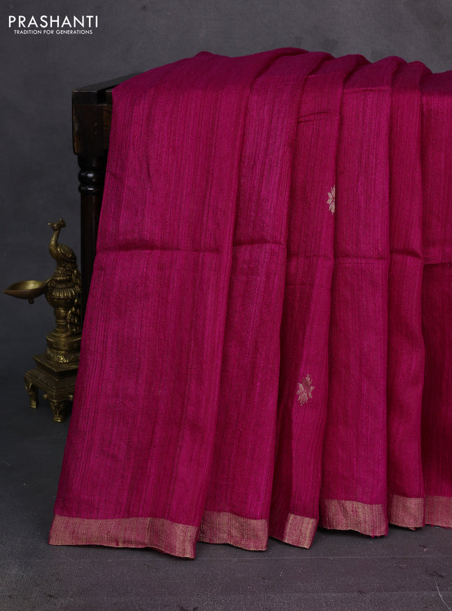 Pink Matka Tussar Silk - Buttas