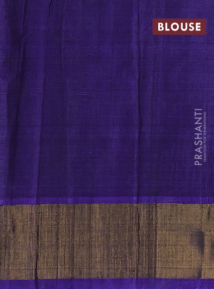 Green & Blue Ikat Silk Cotton Saree