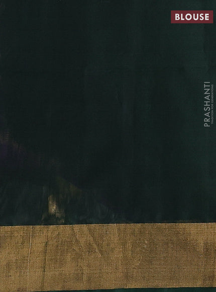 Violet & Green Ikat Silk Cotton Saree