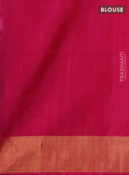 Violet & Pink Ikat Silk Cotton Saree