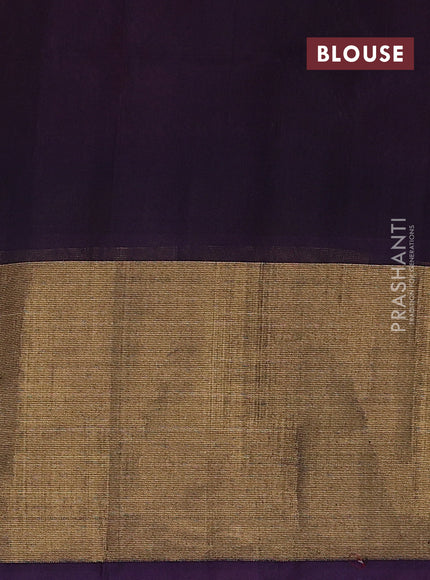 Pink & Violet Ikat Silk Cotton Saree