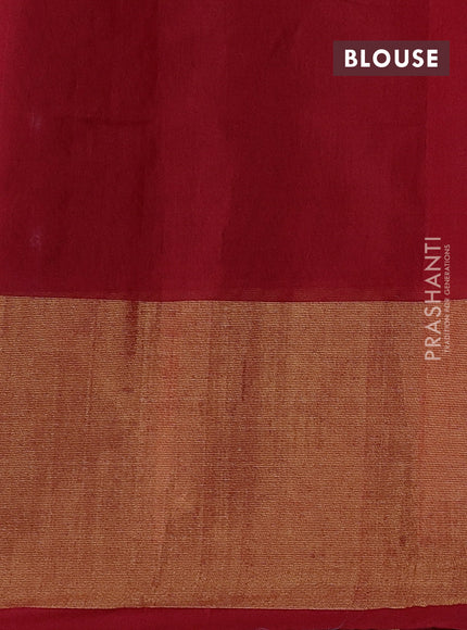 Violet & Red Ikat Silk Cotton Saree