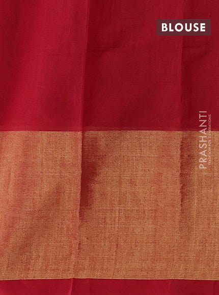 Violet & Red Ikat Silk Cotton Saree