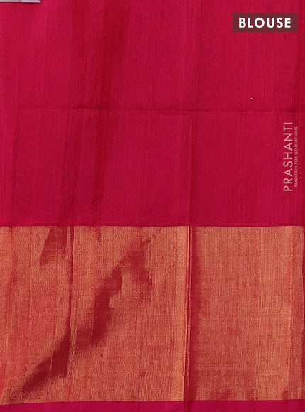 Green & Pink Ikat Silk Cotton Saree