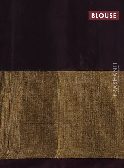 Beige & Coffee Brown Ikat Silk Cotton Saree
