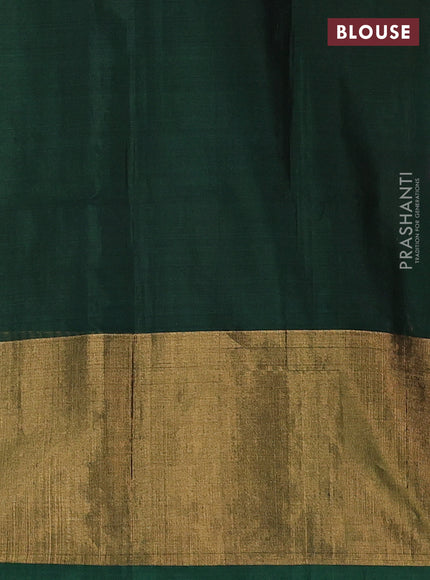 Pink & Green Ikat Silk Cotton Saree