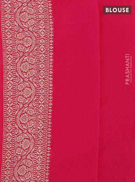 Orange & Pink Ombre Banarasi Georgette Saree