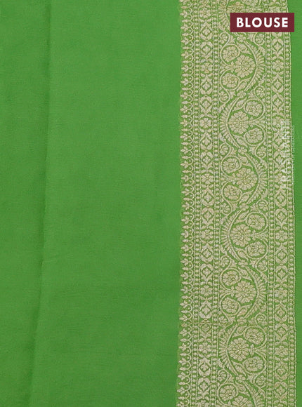Teal Green & Light Green Ombre Banarasi Georgette Saree