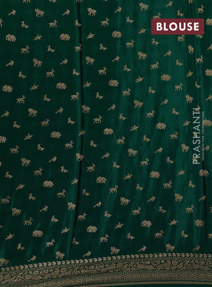 Green Banarasi Crepe Saree
