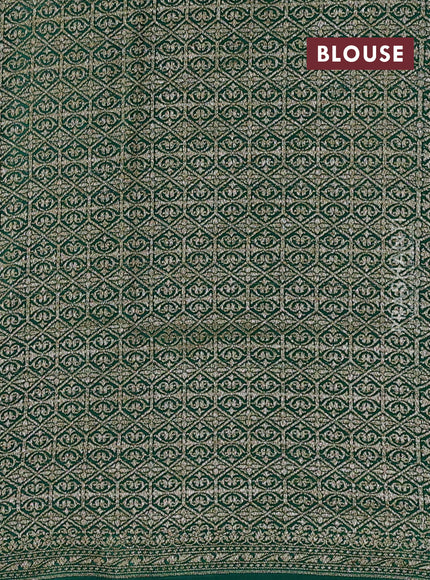 Violet & Green Banarasi Crepe Saree