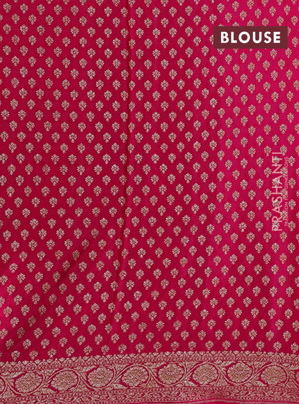 Pink Banarasi Crepe Saree
