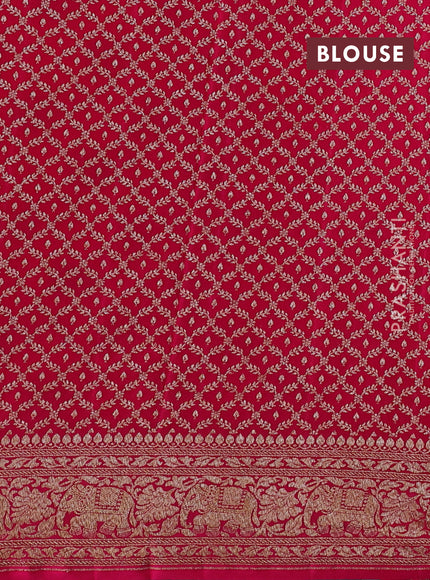 Pink Banarasi Crepe Saree