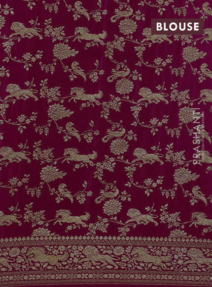 Pink Banarasi Crepe Saree