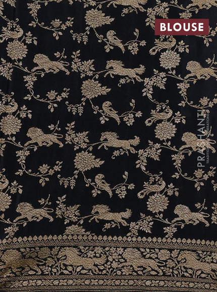 Black Banarasi Crepe Saree