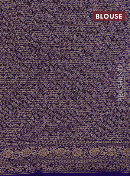 Violet Banarasi Crepe Saree