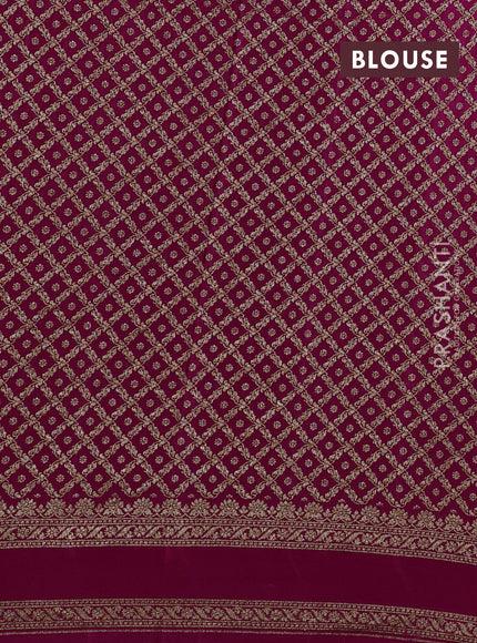 Pink Banarasi Crepe Saree