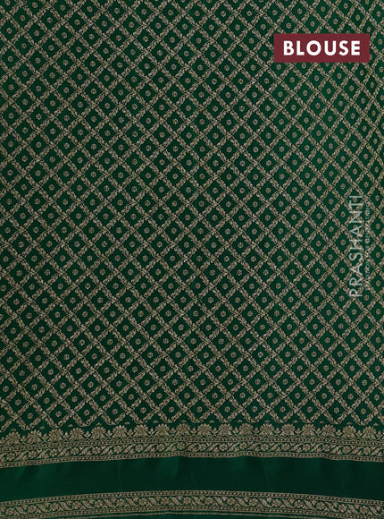 Green Banarasi Crepe Saree