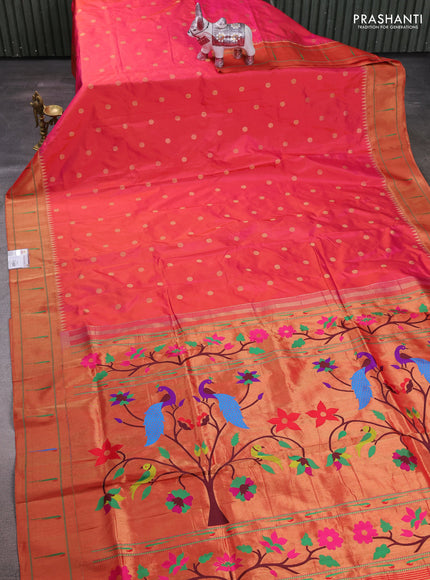 Pink Pure Paithani Silk Saree