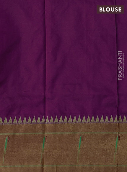 Purple & Red Pure Paithani Silk Saree
