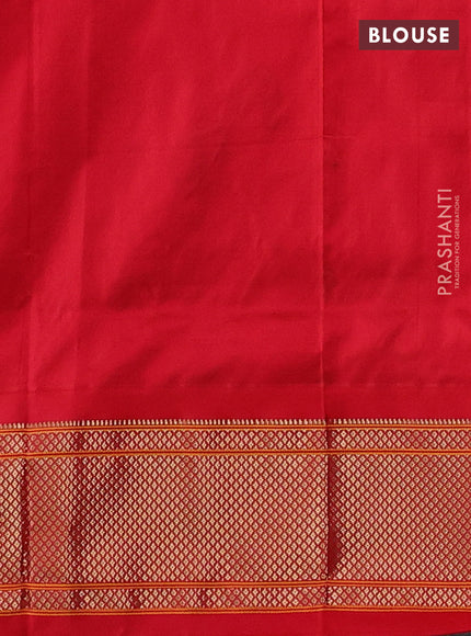 Violet & Red Pure Paithani Silk Saree