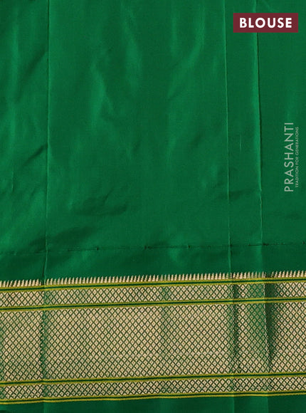 Pink & Green Pure Paithani Silk Saree