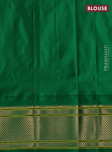 Pink & Green Pure Paithani Silk Saree