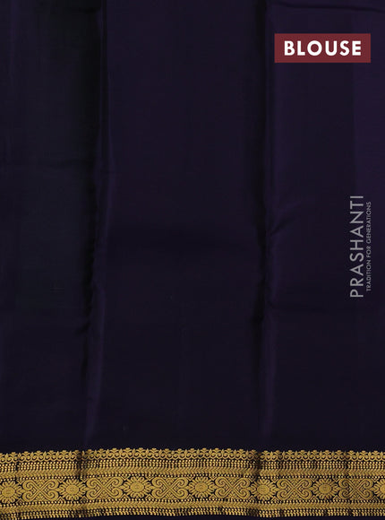 Green & Navy Blue Kanchipuram Silk - Buttas